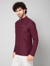 MINIMAL BUZZ THE HENLEY T-SHIRT-MAROON